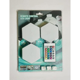 RGB LED Hexagonal Light Set (3 Pcs) – Remote Control, Multicolor, Indoor/Outdoor Use